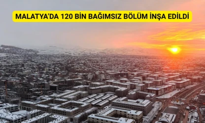 Malatya'da 120 Bin 725 Bağımsız Bölüm İnşa Edildi