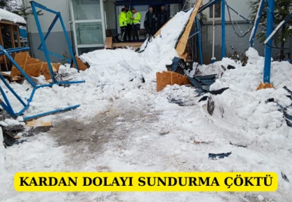 Kardan Dolayı Sundurma Çöktü