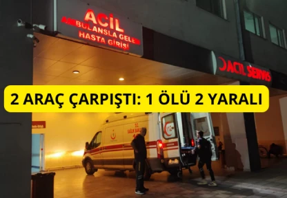 Malatya'da iki otomobil çarpıştı: 1 ölü, 2 yaralı