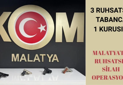 Malatya'da Ruhsatsız Silah Operasyonu