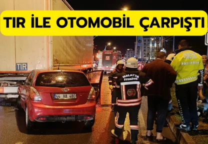 Malatya'da tır ile otomobil çarpıştı: 3 yaralı