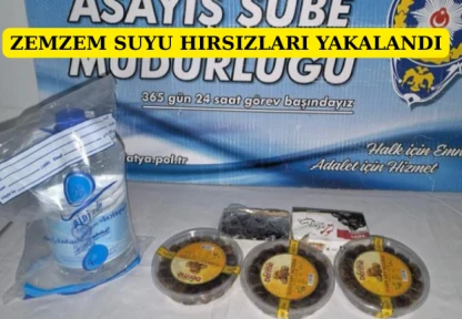 Zemzem suyu hırsızları yakalandı