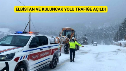 Elbistan ve Kuluncak yolu trafiğe açıldı