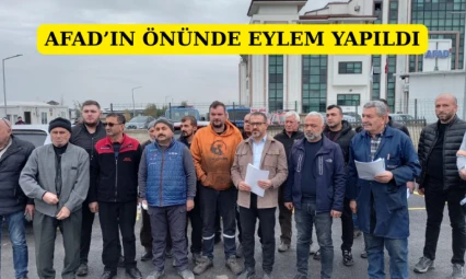 AFAD'ın önünde eylem