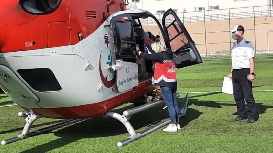 Acil hastaların imdadına hava ambulansı yetişiyor