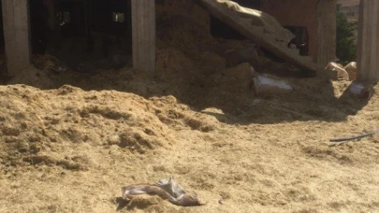 Ahırda korkutan yangın