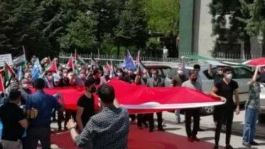 Arapgir'de İsrail'e tepki için yürüyüş düzenlendi