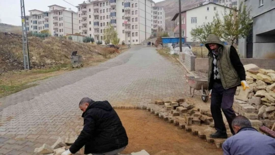 Arapgir'de kilit taş ve altyapı çalışmaları hızlandı
