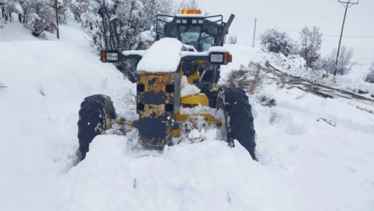 Arguvan'ın yüksek kesimlerinde kar etkili oluyor