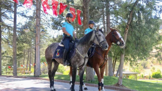 Atlı jandarma timleri iş başında