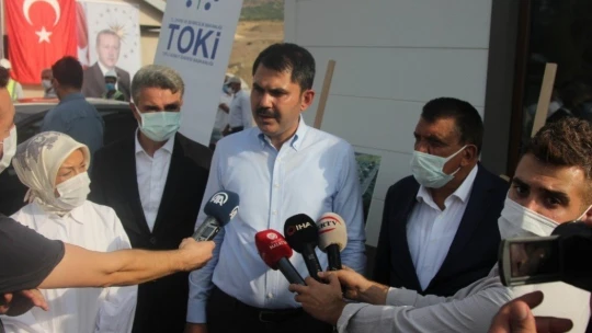 Bakan Kurum, tarımköy konutlarında incelemelerde bulundu