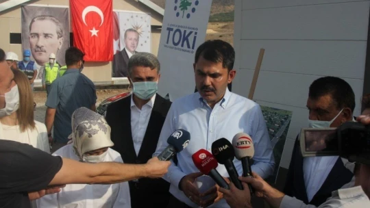 Bakan Kurum, tarımköy konutlarında incelemelerde bulundu