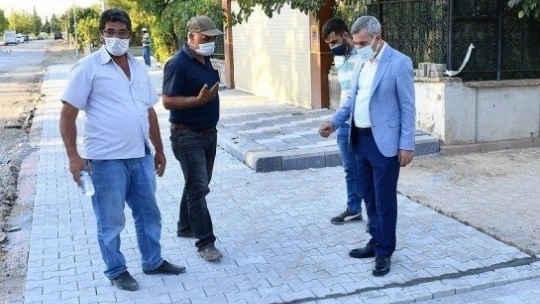 Başkan Çınar, yol çalışmalarını inceledi