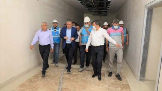 Başkan Güder, 300 yataklı devlet hastanesi inşaatını inceledi