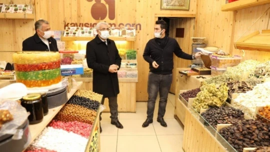 Başkan Güder'den esnaflara destek ziyareti