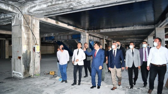 Başkan Gürkan, YİMPAŞ binasındaki çalışmaları inceledi