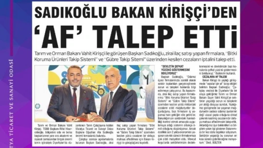 Başkan Sadıkoğlu talep etti, cezalar silindi
