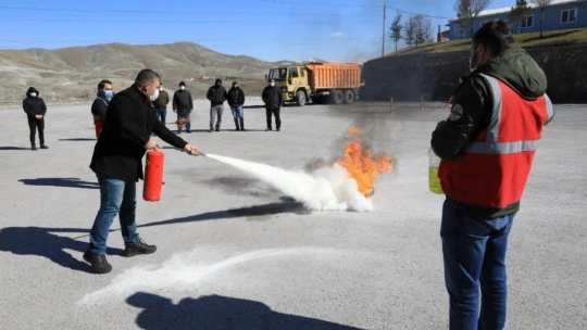 Battalgazi Belediyesi'nde yangın tatbikatı