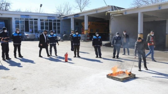 Battalgazi Belediyesi'nde yangın tatbikatı