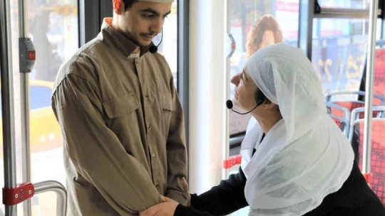 Battalgazi'nin torunları trambüste Sarıkamış şehitlerini andı