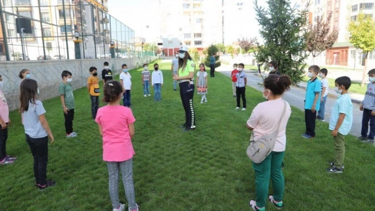 Battalgazi trafik eğitim parkı, minik öğrencileri konuk etti