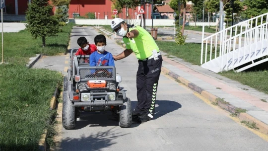 Battalgazi trafik eğitim parkı, minik öğrencileri konuk etti