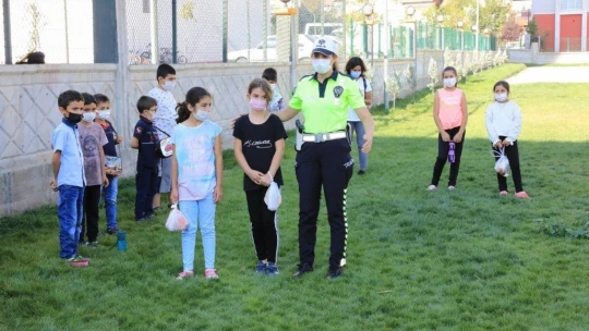 Battalgazi trafik eğitim parkı, minik öğrencileri konuk etti