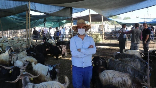 Bayramın 1'inci gününde kurban pazarında yoğunluk
