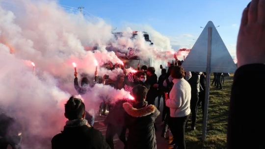 Beşiktaş'a Malatya'da coşkulu karşılama