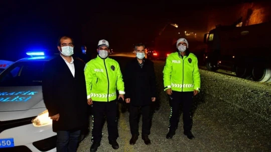 Çınar, polis kontrol noktası inşaat alanını inceledi