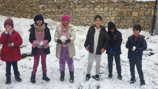 Darende'de kar sevinci