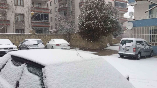 Darende'de kar yağışı etkili oldu