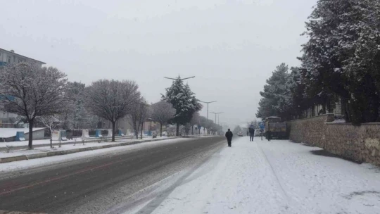 Darende'de kar yağışı etkili oldu