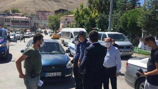 Darende'de korona denetimleri