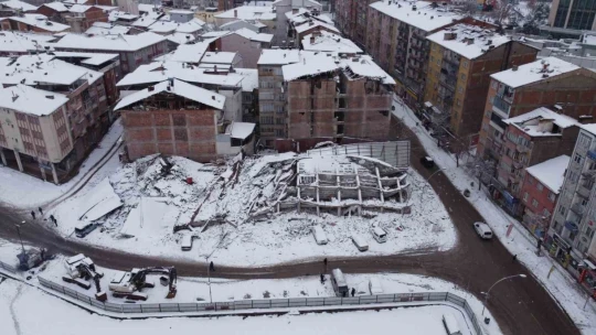 Deprem bölgesi Malatya havadan görüntülendi