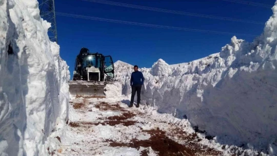 Doğanşehir Belediyesi karla mücadeleye devam ediyor