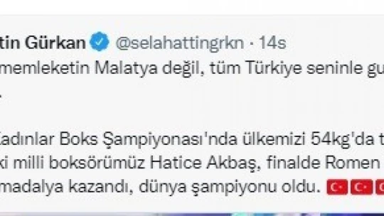 Dünya Şampiyonu olan Malatyalı sporcuya tebrik yağmuru