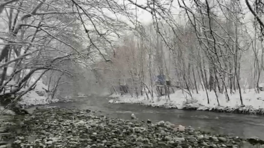 Eksi 6 derecede şort giyip kar altında türkü söyledi