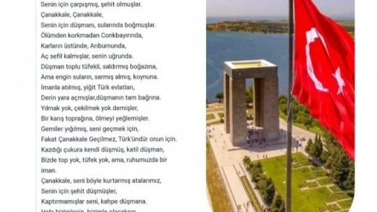 Emniyet Müdüründen 18 Mart'a özel şiir