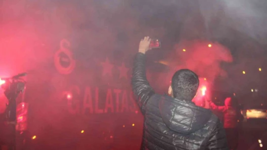 Galatasaray'a Malatya'da coşkulu karşılama