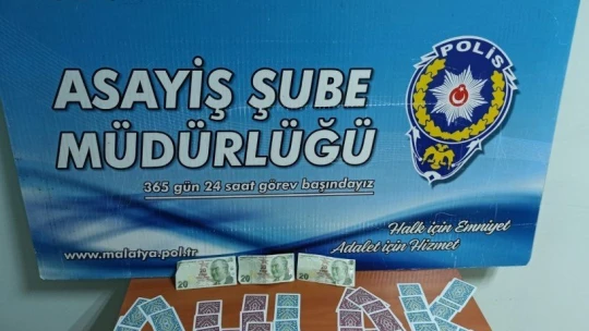 Malatya'da kumar operasyonu