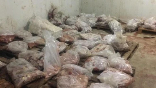 Jandarmadan yem fabrikasında ruhsatsız et üretimine baskın