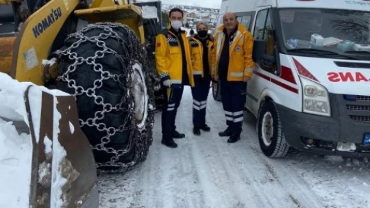 Kalp hastasına karlı yollar açılarak ulaşıldı
