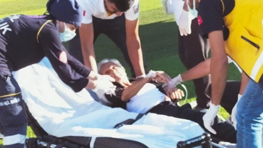 Kalp krizi geçiren yaşlı adamın imdadına hava ambulansı yetişti