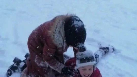 Karın keyfini çocuklar sürdü