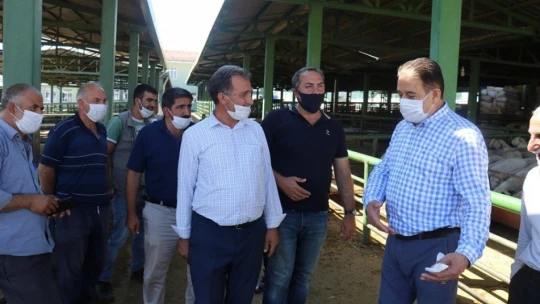 Keskin, hayvan pazarını ziyaret etti