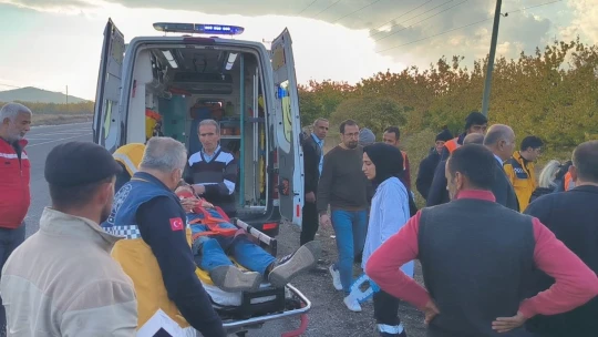 Kontrolden çıkan araç kayısı bahçesine uçtu: 1 yaralı