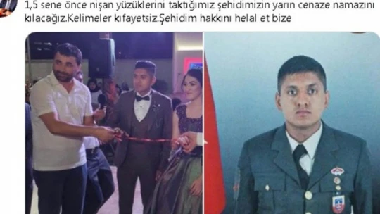 Lice şehidi Çelik'in 1,5 yıl önce nişanlandığı görüntüler duygulandırdı
