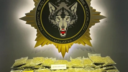 Malatya'da 71 kilo esrar yakalandı