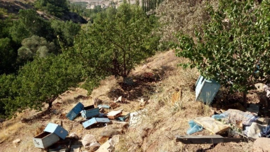 Malatya'da arı kovanı yüklü kamyon devrildi: 3 ölü